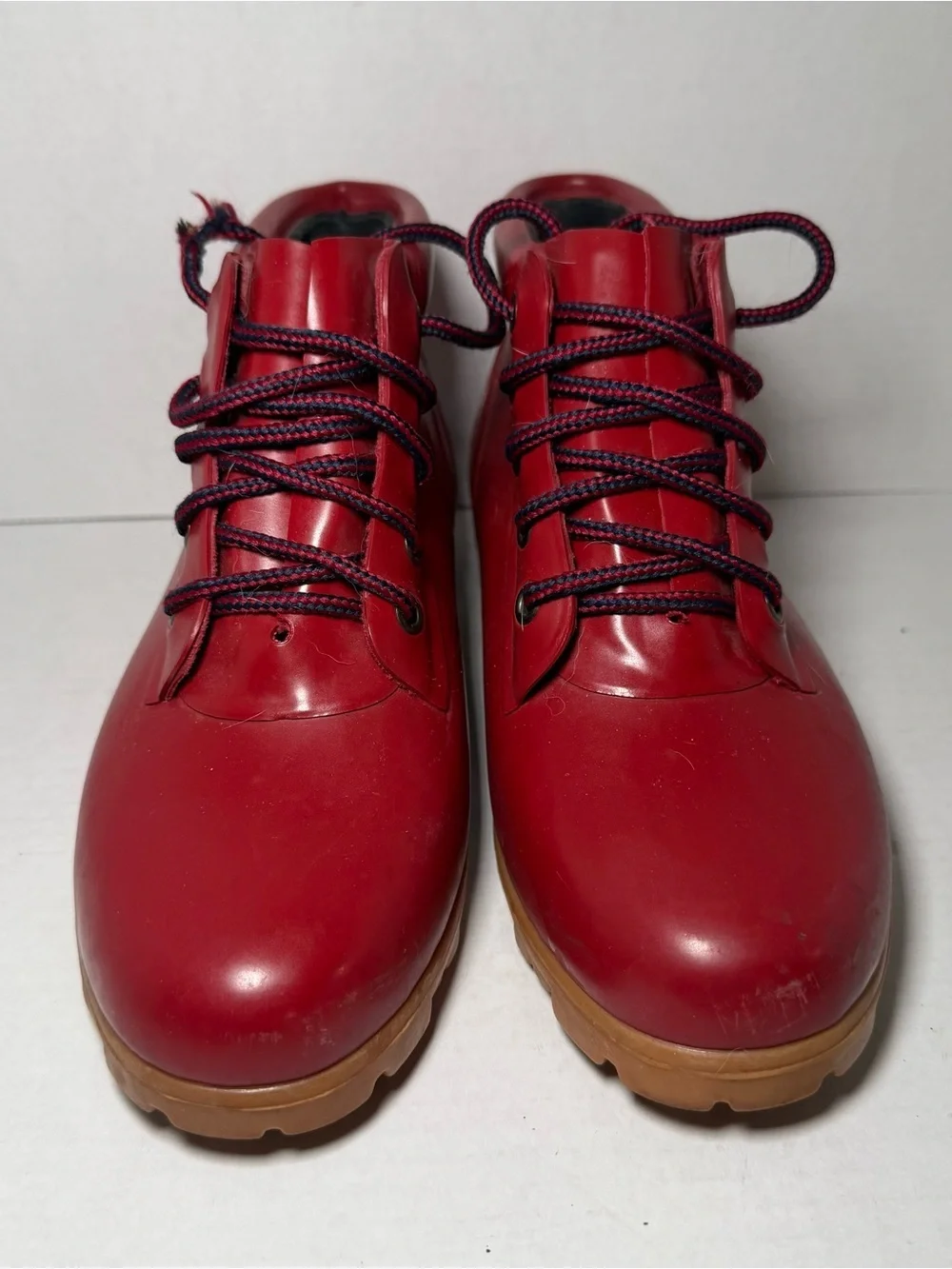 Vintage Lands End Red Rain Duck Outdoor Boots Size Women’s 9